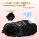 BARERUN Baby Sneakers Toddler Shoes Soft Anti-Slip Sole Newborn First Walkers Infant Toddler Breathable Athletic Running Shoes (Black)