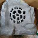 Alpine Corporation 11" Tall Solar Bluetooth Wireless Rock Speaker, Waterproof Outdoor Audio System - Portable Sound, High-Fidelity, 50-Foot Range, Brown