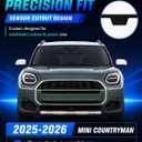 Pigenius Windshield Sunshade for Mini Countryman 2025-2026, Matte Silver Faux Leather with Anti Glare Premium Soft Touch - No Fingerprint & Luxury No Glare Feel