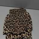 MakeMeChic Women's Plus Size 2 Piece Y2k Outfit Leopard Print Strapless Shirred Tube Crop Tops and Skirt Set (3X-Large Plus, Brown)