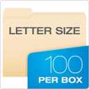 Pendaflex File Folders, 100 Pack, Durable Manila Folders, Letter Size (8.5" x 11"), 3 Top Tabs for Easy Labeling, Everyday Filing Essential for Offices, Classrooms & Home Document Organization