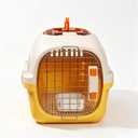 Cat Carrier Airline Approved, Portable Pet Travel Crate with Anti-Stress Design for Cats & Small Dogs, Car Safe Kennel with Top Window (Yellow)