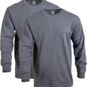 Gildan Adult Heavy Cotton Long Sleeve T-Shirt, Style G5400, 2-Pack (XX-Large)