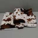 Woaboy Pack of 2 Luxury Faux Fur Throw Pillow Covers Cowhide Decorative Soft Fluffy Plush Couch Throws Brindle Cushion Covers for Couch Living Room Sofa Bedroom 18x18 Inch