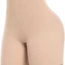Werena Seamless Shaping Boyshorts Panties for Women Slip Shorts Under Dress Shapewear Shorts Tummy Control Underwear (Beige, S)