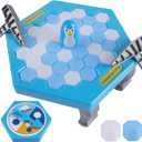 DR.DUDU Save Penguin Break Ice Board Game for Kids 4-8, Ice Breaker Save Penguin On Ice Family Funny Table Game, Ice Block Breaking Penguin Trap Game Puzzle Toy Children's Day Gifts
