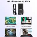 130W 4.5mm Round Tip AC Adapter Laptop Charger Dell XPS 15 7590 9530 9550 9560 9570 Compatible with Inspiron 7348 Precision 5510 5520 5530 5540 HA130PM130 0V363H DA130PM130 06TTY6 Power Supply Cord