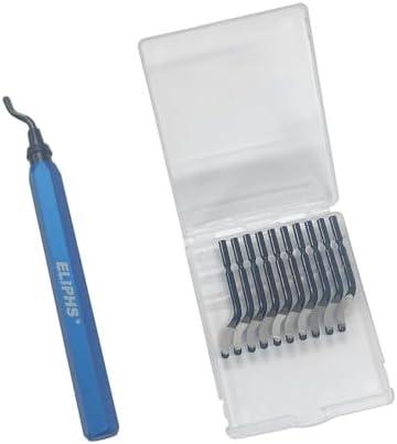 Deburring Tool Kit with 11pcs HSS Blades, Deburring Tool for Metal Resin Plastic Wood Aluminum Copper | 3D Printing | Pipe deburring, 360 Degree Rotary Head
