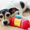 3-in-1 Eco-Friendly Dog Squeaky Toys for Medium Small Puppy Breed Dogs, Dog Toys for Beagle Corgi Frenchie to Keep Them Busy Snuffle Toy for Dogs with Treat Dispenser Tug off Toy Play, Bottle-Shaped