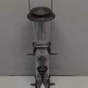 MIXXIDEA Metal Wild Bird Feeders, Squirrel Proof, Hanging 6 Port Tube Transparent Finch Feeders for Attracting Birds in Your Lawn, Garden, Balcony Coffee