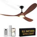 52 Inch Outdoor Ceiling Fan with Light and Remote,Indoor/Outdoor