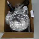 Huogary Milk Frother, Milk Steamer for Milk Foam & Hot Milk(4.5oz/10.5oz), Electric Milk Frother and Warmer for Homemade Coffee, 120V (Black)