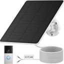 Solar for Ring Doorbell, Suitable for Battery Video Doorbell Plus, Ring Video Doorbell 3/3 Plus/4, Easy Installation & 360Adjustable Mount, Water Proof, Fast Charging Cable
