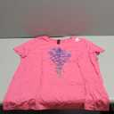 Lavender Purple Flower Design Wildflower Lavender Flower T-Shirt, Pink, XL