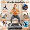 AXV Vibration Plate Fitness Platform Exercise Machine Vibrating Shaking Full Body Shaker Workout Vibrate Stand Shake Board Sport for Weight Loss Fat Burner for Gym Home Office