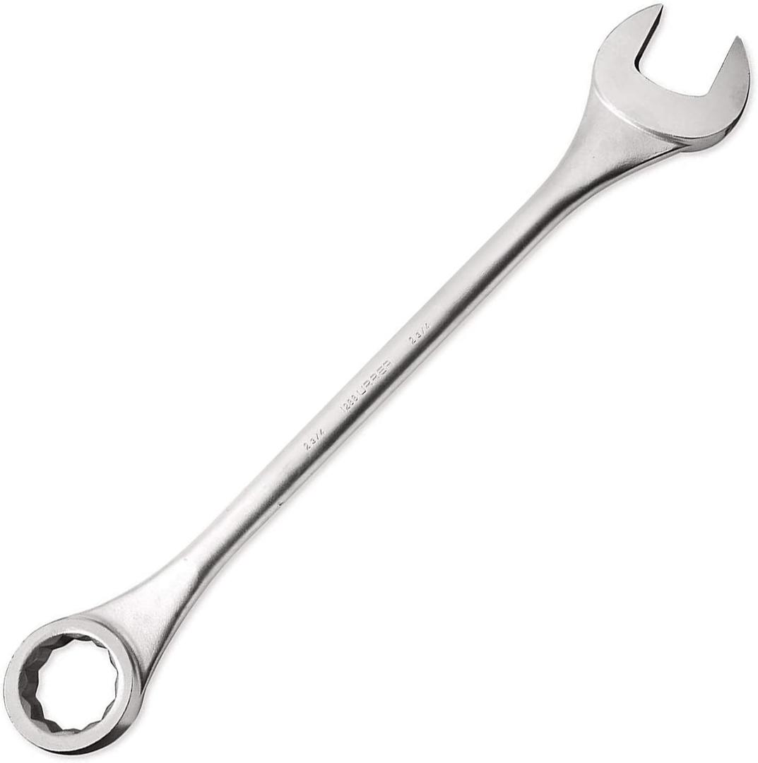 URREA 12-Point Combination Wrench - 2-3/8" Jumbo Mechanics Tool with Hot Drop Forged Construction & Satin Finish, 30"