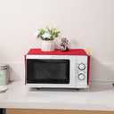 Christmas Microwave Dust Cover, Dust Cover Microwave Oven Cover Microwave Machine Protector Decorative Kitchen Appliance Cover for Christmas Decoration(Deep Red)