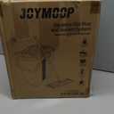 JOYMOOP Mop and Bucket with Wringer Set, Flat Squeeze Mop Flat Head, Dust Mops for Wall Cleaner with Long Handle, Hands-Free Microfiber Mops for Floor Cleaning - White (Large White Bucket #2 + 60" Flat Mop + 4 Pads)