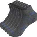 ZenSprint Men's Activewear Ankle Socks 6 Pairs,Men's Running Socks Low Cut Compression Running Sock with Ankle Support One Size