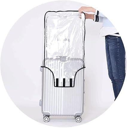 FABULWAY Clear PVC Luggage Cover Protectors - Transparent Waterproof Suitcase Sleeve for 20"+24"+28" Wheeled Suitcases 1Pcs
