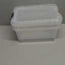 Superio Storage Bins with Lids- 2 Pack, 6.6 Qt Clear Boxes for Organizing, Stackable Plastic Containers- BPA Free, Non-Toxic, Odor Free, Organizer for Home, Office, Dorm