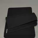 Senetem 4-Pack Mouse Pad, Ultra-Smooth Gaming Mousepad, Non-Slip Rubber Base, Washable Surface Fits Wired & Wireless Mouse  Perfect for Desk, Laptop, PC & Office, Small Portable, 11x8.6 in, Black