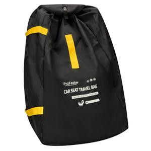 Car Seat Travel Bag Backpack for Air Travel - Karfast Universal Infant Carseat Gate Check Bag Cover for Airplane, Foldable with Pouch, Yellow
