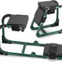 Ergonomic Knee Seat, Foldable 2-in-1 Garden Kneeler and Seat, with Adjustable Kneeling Pad and Soft Seat Cushion, Supports Up to 350 LBS