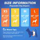 Pet Soft Male Dog Wraps - Disposable Dog Dipaers Male Wetness Indicator, Ultra Absorbent Puppy Diapers for Excitable Urination or Incontinence, 20pcs Large