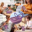 Compatible with iPhone 13 Pro Max Case & iPhone 12 Pro Max Case 6.7" with Invisible Ring Stand [Compatible with Mag-Safe] Translucent with Magnetic Kickstand, Wine Red