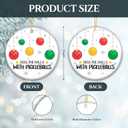 3 x Pickleball Ornament 2025, White Elephant Gift  Deck The Halls with Pickleballs Holiday Decoration  Gift for Pickleball Players, Coaches, and Fans  Ceramic Sports Ornament for Tree or Stocking