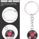 NUOBESTY Retro Gramophone Key Chain Set 4 Pcs Metal Vintage Vinyl Record Key Rings for Men Women Luggage Bag Charms Unique Music Accessories