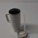 40 oz Tumbler with Handle and Straw: Stainless Steel Insulated Tumbler Keeps Cold for 24 Hours, Leakproof Travel Cup Fits in Cup Holder and BPA-Free, Cream Moon