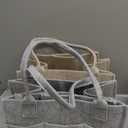 HIPHOP PANDA 2-Pack Diaper Caddy Organizer - Nursery Storage Bin & Car Organizer for Diapers, Wipes, and Baby Essentials - Dual-Color Solid Set (Grey/Oatmeal), Regular Size