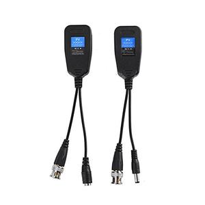 Passive Video Balun with Power, CCTV Coax BNC Video Transceiver to RJ45 Connector, HD CVI HD TVI HD AHD