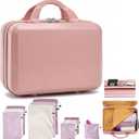 Adult Game Toy Storage Organizer Case and 9 Pcs Toy Storage Bags, Reusable Organizer Case Lock Box for Women and Men, 3 Sized Bag for Home(Elegant Color,Medium)