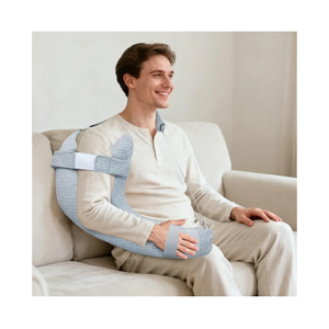 Rotator Cuff Pillow, Removable Shoulder Support Pillow for Frozen Shoulder Relief, Post Arm Surgery Recovery Supplies, Broken Arm Cushion for Pain Relief and Side Sleeping, Light Gray