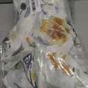 MYSKY HOME Floral Curtains for Living Room 90 inches Long Classic Printed Flower Leaf Sheer Curtains for Bedroom, Bathroom, Rod Pocket Window Drapes Yellow and Blue, 2 Panels, 52 x 90 inch