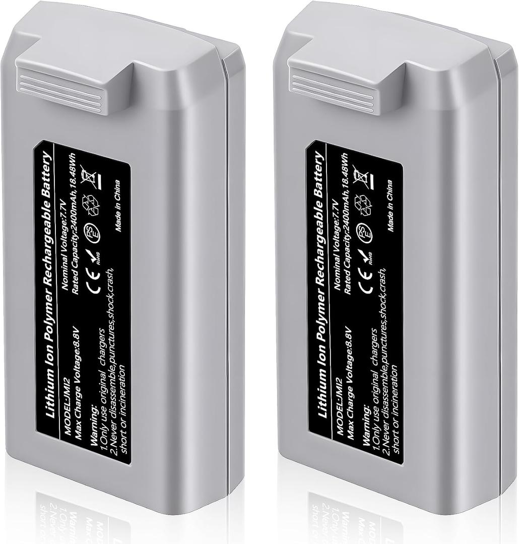 2-Pack 2400mAh Capacity Intelligent Drone Replacement Battery, Max Flight time up to 31 Minutes, Compatible with Mini 4K/2/SE/2 SE Drones