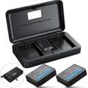 LP-E10 Battery 2-Pack 1600mAh and Digital Display Dual USB Charger for Canon LP E10,EOS Rebel T7 T6 T5 T3 T100,Kiss X50 X70 X80 X90,EOS 1100D 1200D 1300D 1500D 2000D 3000D 4000D Digital Cameras