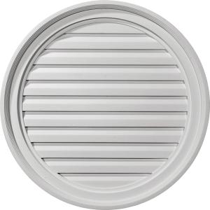 Ekena Millwork 24"W x 24"H x 1 1/8"P, Round Gable Vent Louver, Functional Ekena Millwork 24"W x 24"H x 1 1/8"P, Round Gable Vent Louver, Functional