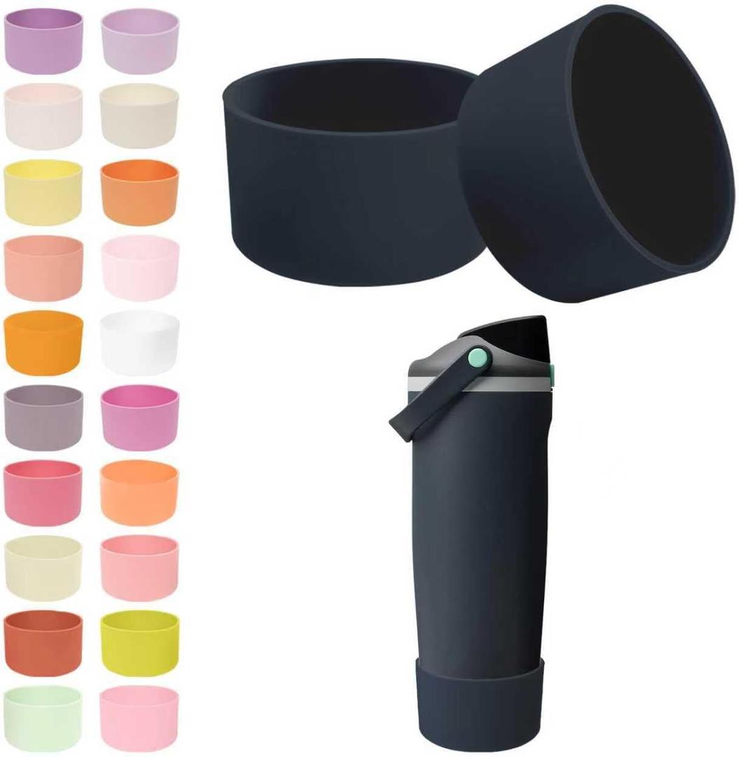 2PCS Silicone Boots for Owala 30oz & 40oz FreeSip Sway Bottles & Tumblers  Non-Slip, Scratch-Resistant, Stability Enhancer for Owala Accessories (Foggy Tide)