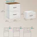 SONGMICS BELLAH Collection - Dresser for Bedroom, Chest of Drawers, Nightstand, 2 Drawers, Storage Organizer Unit, Closet, Entryway, Farmhouse, Rustic White and Honey Brown ULGS312WJ02S