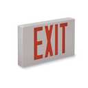 Lithonia Lighting LQC W 1 R EL N Single Face Red Quantum Die Cast Exit with Battery Backup, White