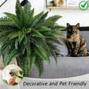 Artificial Boston Fern Bush- 2 Packs Large Artificial Ferns for Outdoors & Indoors, 45Inch Large Faux Ferns with 88 Fronds, Suitable for Office & Living Room Decor, Garden Porch Decor