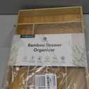 Silverware tray organizer Flatware Utensil Cutlery Silverware Holder for Drawer  Small Extra-Deep Wooden Kitchen Drawer Organizer Divider for Spoons Forks Knives cutleries (6-Slots) (Natural)