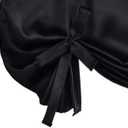 DONREN Balloon Shades Blackout Tie Up Curtain Valance - Adjustable Thermal Insulated Kitchen Window Curtain (Black 34 W x 63 inches Long,1 Panel)