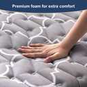 6th Generation Japanese Floor Futon Mattress - Extra-Thick 9-Layer Modern Futon with 100% High-Density Foam, Portable Floor Mattress Sleeping Pad for Adults, Guest Room, Dormitory, Twin Size (39"X80")