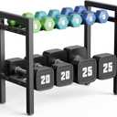 Dumbbell Rack 2-Tier Adjustable Weight Rack For Home Gym Dumbbells Kettlebell (Rack Only)