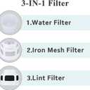 3 IN 1 Indoor Dryer Vent Kit Filter Bucket for Electric Dryer with 4-Inch by 5-Feet Proflex Duct (Silver)